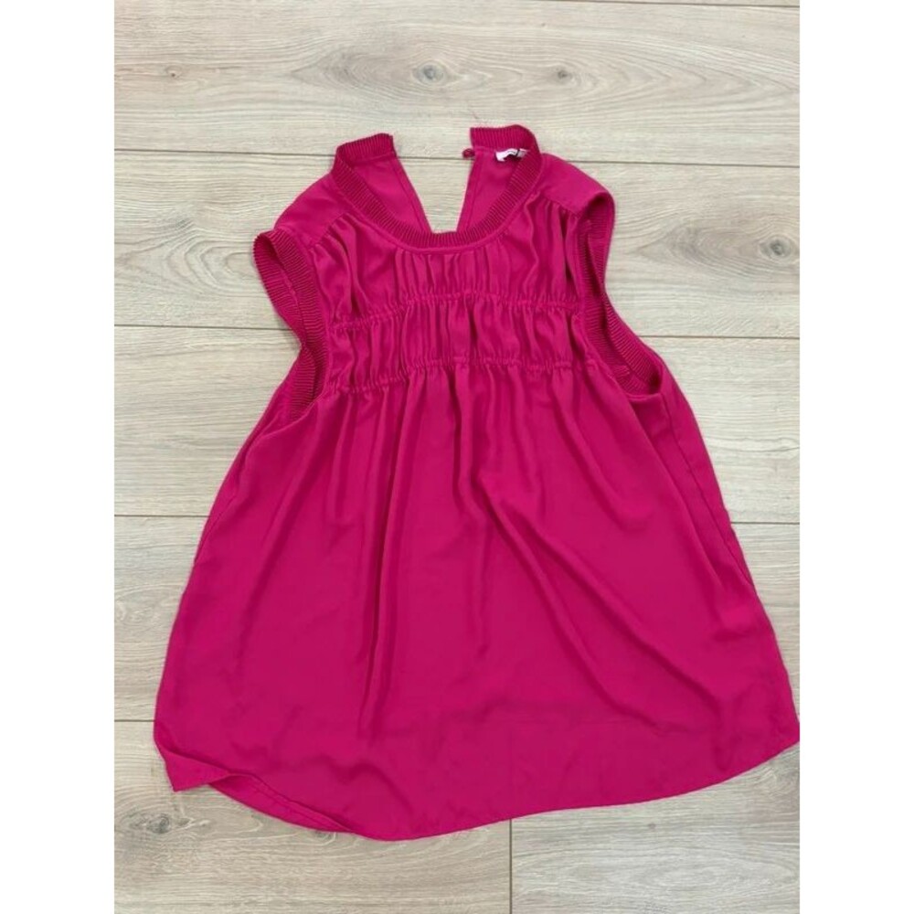 Max Studio Hot Pink Ruffle Blouse Top Medium